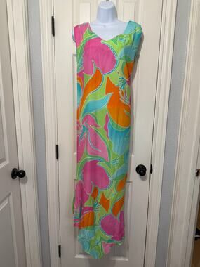 Vintage Sea Suns 2pc Set XL Bright Tropical Floral Made in USA Resort Wear